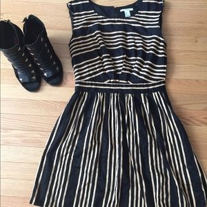Black and Gold Stripe Dress